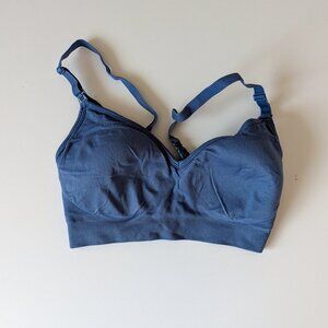 Women's Nursing Wirefree Seamless Bra - Gilligan & O'Malley Blue Willow - L GUC